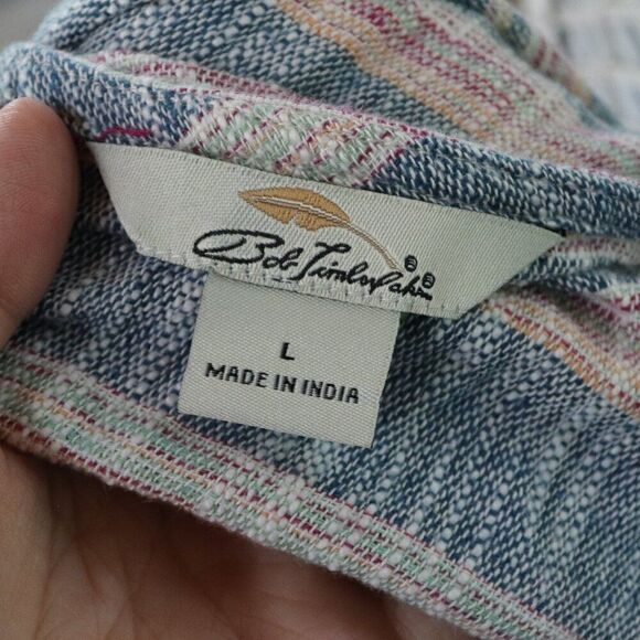 Bob Timberlake | Short Sleeve Linen Top Large - Picture 6 of 8